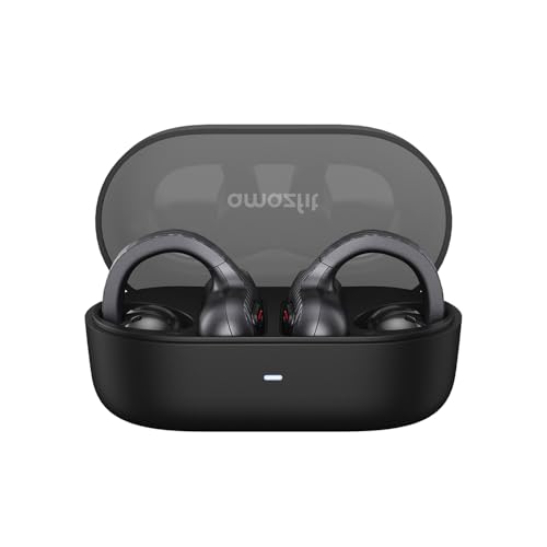 Amazfit Up OWS Auriculares Bluetooth 5.3, design aberto sem fios com controlo tátil, resistente à água IPX4, redução de ruído com IA, capacetes desportivos para corrida e fitness