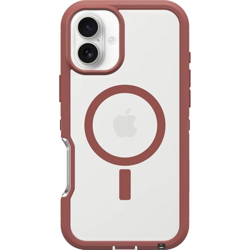 Otterbox Capa para iPhone 16 Plus Defender Series XT MagSafe, resistente a choques e quedas, ultra-rugerizada, testada 7X com padrões militares antiquedas, transparente / castanho