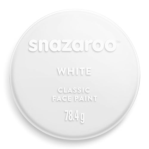 Snazaroo - Pintura facial e corporal, 75 ml, cor branca, profissional à base de água, pastilha de aquacor individual para adultos, crianças e efeitos especiais