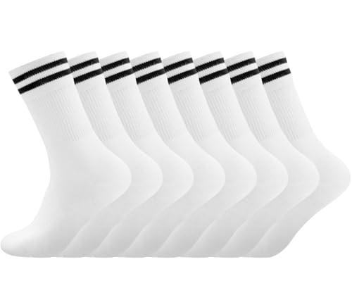 Smart Sir Meias homem, meias desporto mulher, meias desporto homem (conjunto de 4), meias homem algodão brancas ténis, confortáveis e quentes