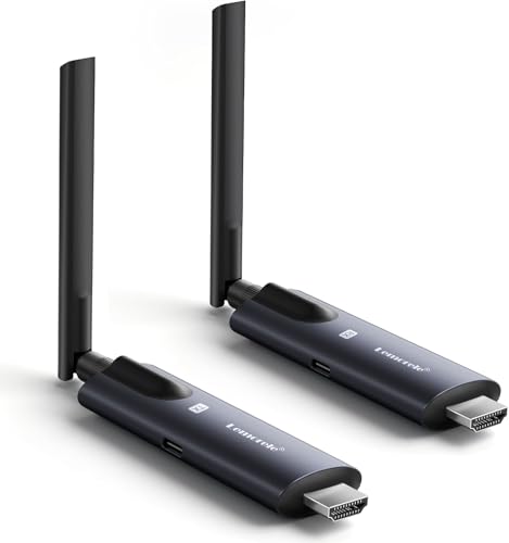 HDMI Sem fios transmissor e recetor Lemorele 5G 200 M/656FT transmissão sem fios HDMI, 1080P, compatível com transmissão de vídeo de câmaras e TV Box para monitores e projetores