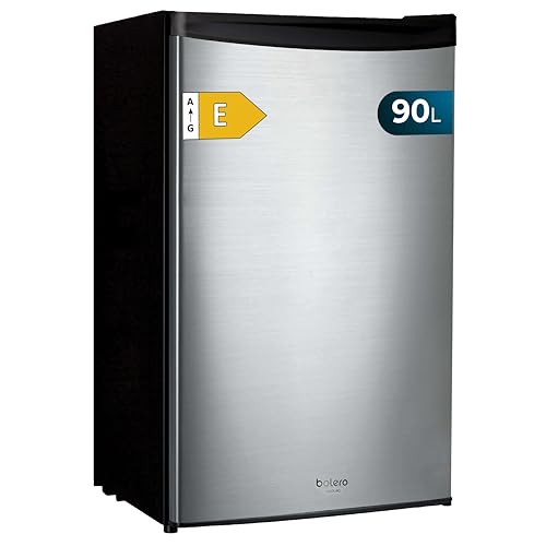 Cecotec Frigorífico pequeno frigorífico mini 91 L 1 porta Bolero Coolmarket TT Origin 90 Inox E. Geladeira de mesa, 83 cm de altura e 47 cm de largura, baixo consumo, temperatura regulável
