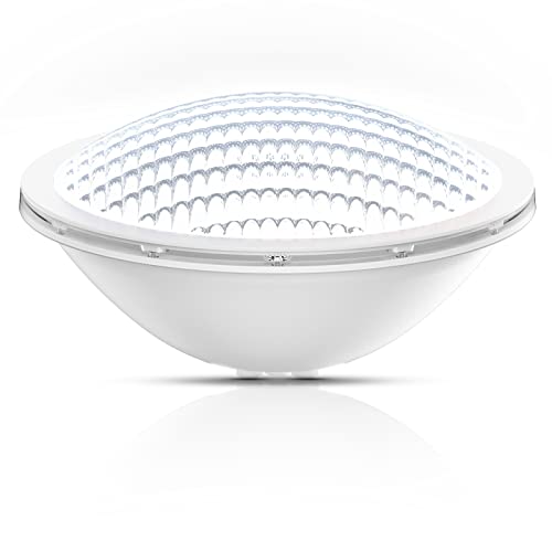 LyLmLe Piscina LED PAR56, 18 W Foco LED piscina submersível iluminação LED embutida, 1800 lm, ângulo de 120 °, impermeável IP68, 12 V DC/AC, 6000 K