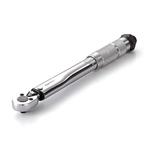 Amazon Basics Chave de catraca dinamométrica de 1/4 polegadas, 3,95-22,5 Nm, 35-200 pol.-lb