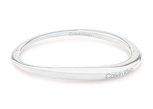 Calvin Klein Pulseira Bangle para mulher coleção ELONGATED DROPS em aço inoxidável - Disponível na versão prata ou ouro