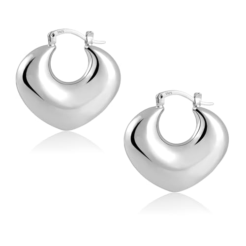 ASH'S CHOICE Brincos mulher prateada, brincos aros pequenos de prata 925 para mulher, banhado a 14 K brincos dourados mulher de aro pequenos, minimalistas brincos de argola prata mulher