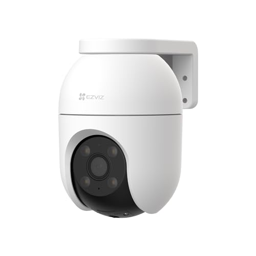 EZVIZ Câmara de vigilância Wi-Fi exterior de 360°, 2K + câmara IP de segurança, visão noturna colorida, deteção IA de pessoas/veículos, seguimento de zoom automático, áudio bidirecional, sereia,