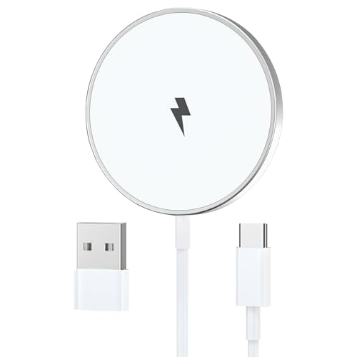 Carregador sem fios iPhone 2M, 15 W mag-Safe Apple Wireless Charger para iPhone 16/15 Pro Max/15 Pro/15 Plus/15/14/14 Pro Max/13/12/11/AirPods, carregador iPhone Carregador Carregador Chone Ch. arga