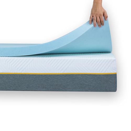 Ferlex - Topper viscoelástico 5 cm | 160 x 190 cm | partículas de gel | sobrecolchão | tampa para colchão e sofá