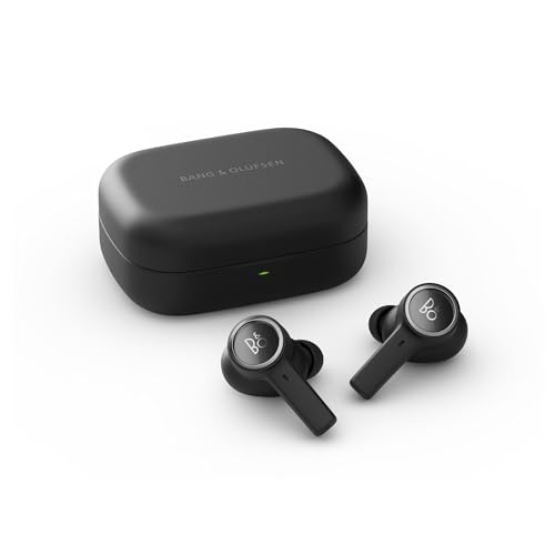 Bang & Olufsen Beoplay EX Auriculares sem fios Bluetooth In-Ear com cancelamento de ruído e 6 microfones, até 20 horas de automonomia, caixa de carregamento e cabo USB-C, antracite preto