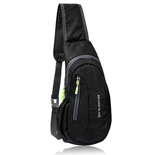 Corpower Mochila de peito Sling Bag mala de peito, mala peito homem de tiracolo, impermeável leve mala mochila, porta crossbody para homens / mulheres, mochila de viagem para acampar, caminhadas,