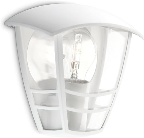 Philips Lighting Aplique de parede de exterior, tomada grossa, resistente às intempéries, embutido, lâmpada não incluída, IP44