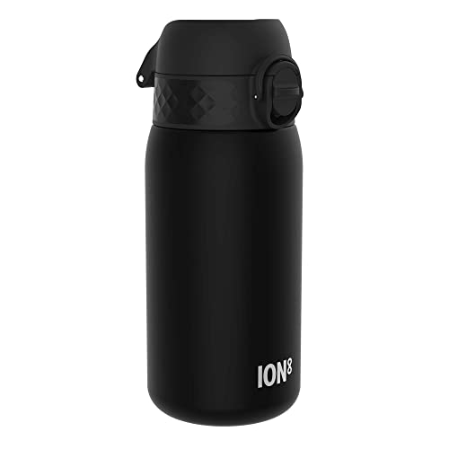 ION8 Botella de Agua para Niños, 350ml, a Prueba de Fugas, Fácil de Abrir, Cerradura Segura, Apta para Lavavajillas, Sin BPA, Asa de Transporte, Fácil de Limpiar, Neutro en Carbono