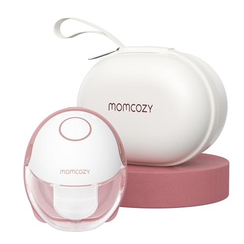 Momcozy Extrator de leite mãos-livres Mobile Style | M6, extrator de leite portátil, ritmo ideal para mais leite, flange DoubleFit mais ajustado e discreto com 3 modos e 9 níveis - 24 mm (1, vermelho)