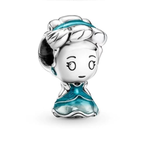 GHMIOU Charm - Missangas de prata de lei 925 com contas de desenhos animados de prata de lei 925, prata esterlina
