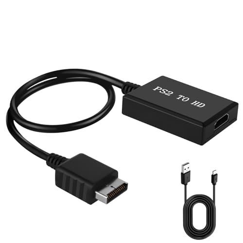 AXFEE Para PS1/para PS2 para HDMI AV Cable, para PS2 para interface multimédia HD cabo de ligação HD, cabo conversor de vídeo de consola de jogos Plug and Play