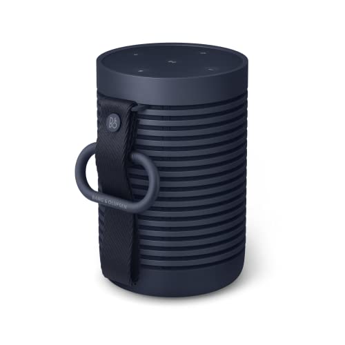 Bang & Olufsen Beosound Explore Altifalante de 360 graus Bluetooth portátil sem fios de alta gama para uso em exteriores, casa e viagem, IP67 resistente à água e poeira, até 27 horas marinha