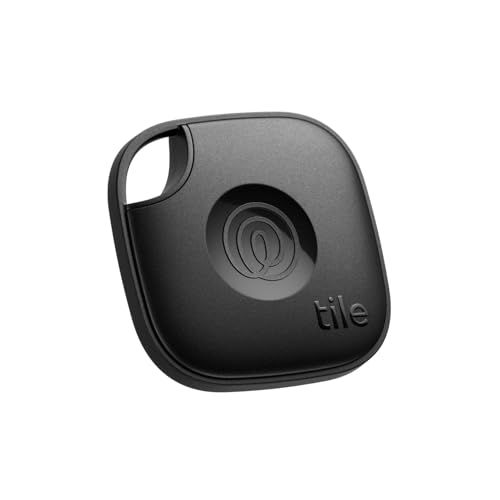 Tile by Life360 Mate Localizador Bluetooth, localizador de chaves e localizador de objetos para chaves, malas e muito mais. Compatível com iOS e Android. Pacote de 1 (preto)
