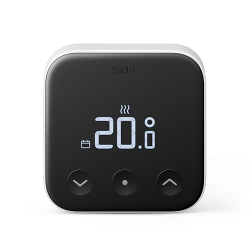tado ° Termostato inteligente X, termostato ambiental com cabo, controlo através da aplicação e altifalante inteligente (Alexa, Siri, Google Assistant), instalação simples, não compatível com tado°