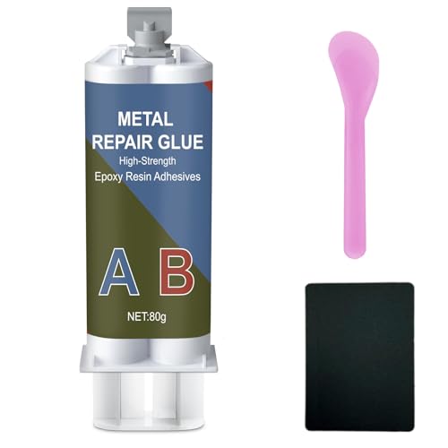 WAN2TLK 80 g de cola para metal, 2 componentes, resina epóxi, cola extra forte para colar metal, aço inoxidável, madeira, cerâmica. Cola de soldagem de metal líquido para reparar,