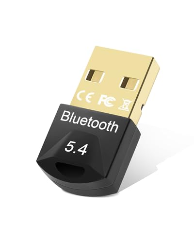 Adaptador Bluetooth para PC, 5,4 Bluetooth PC (EDR & BLE), Plug & Play, compatível com Windows 11/10 / 8.1/7, para computador portátil impressora auricular rato, High-Gain