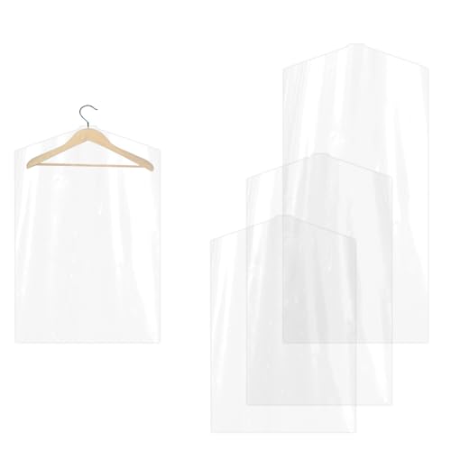 ZYKORT 39 peças malas para roupa, capas de roupa de plástico, sacos de plástico para roupa de proteção, capas para roupa de guarda-roupa para fato, vestidos, camisas (60 × 90 cm, 60 × 120 cm, 60 × 150