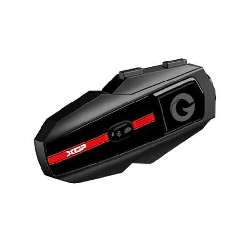 XGP Intercomunicador capacete para moto, Bluetooth V5.2 com música partilhada, sistema de comunicação para 2 pessoas, auriculares Bluetooth capacete mota com IP67 impermeável, para Scooter