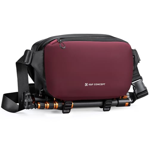 K&F Concept Bolsa capa câmara flex, bolsa para câmara Sling câmera, bolsa de tiracolo câmara impermeável resistente, mochila pequena para câmara SLR DSLR