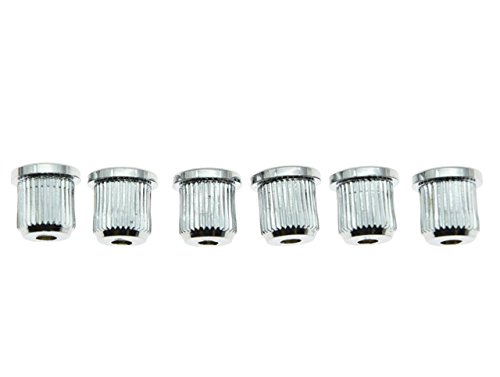 Dopro Conjunto de 6 buchas de corda cromada para guitarra de 5/16 polegadas para Telecaster padrão americano
