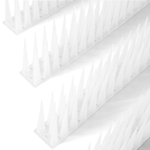 OFFO Espetos anti-pombos, espetos para pombos, de 12 m, espetos de pombos exteriores resistentes para varandas, tetos, jardins ou barreiras privadas, anti-pombos transparente