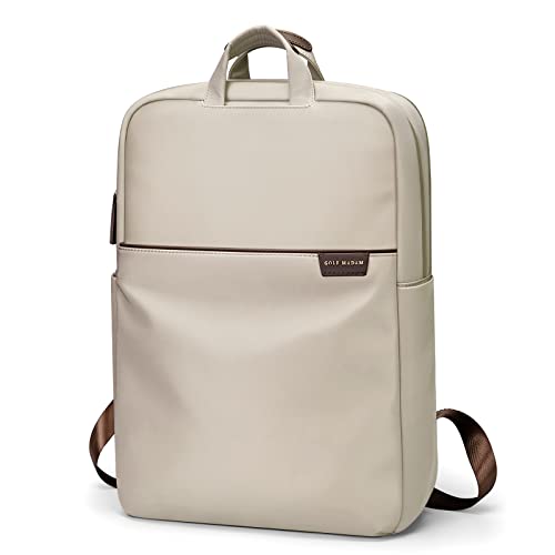 GOLF SUPAGS Mochila portátil mulher 15,6 polegadas, mochila de mulher anti-roubo com compartimento para computador para mochila escolar cabine avião viagem trabalho, damasco