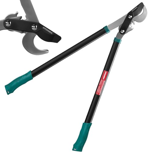 HYCHIKA Tesouras de poder 74 cm, tesouras de poder de mão, máquina de corte 2,5 - 3 cm, tesoura de economia de trabalho com lâminas afiadas, para poder ramos secos e húmidos