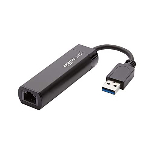 Amazon Basics Adaptador de USB 3.0 para Internet 10/100/1000 Gigabit Ethernet preto