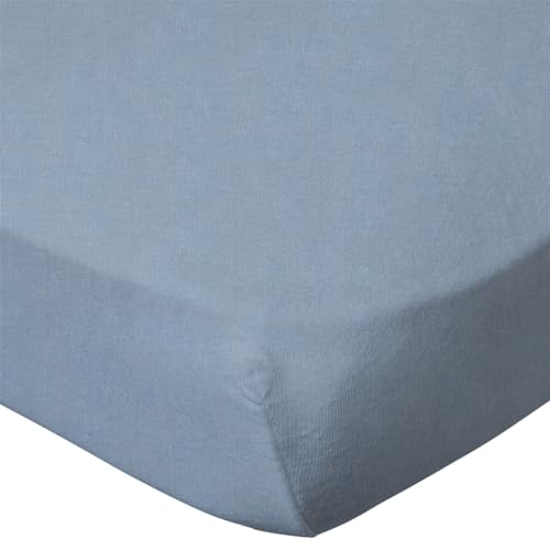babyCalin Lençol de baixo azul-celeste, 60 x 120 cm