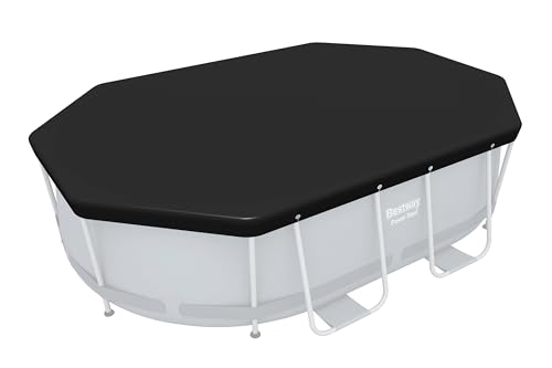 BESTWAY Cobertor de inverno oval, 305 x 184 cm, para piscinas ovais, 305 x 200 cm, preto