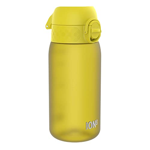 ION8 Botella de Agua para Niños, 350ml, a Prueba de Fugas, Fácil de Abrir, Cerradura Segura, Apta para Lavavajillas, Sin BPA, Asa de Transporte, Fácil de Limpiar, Neutro en Carbono