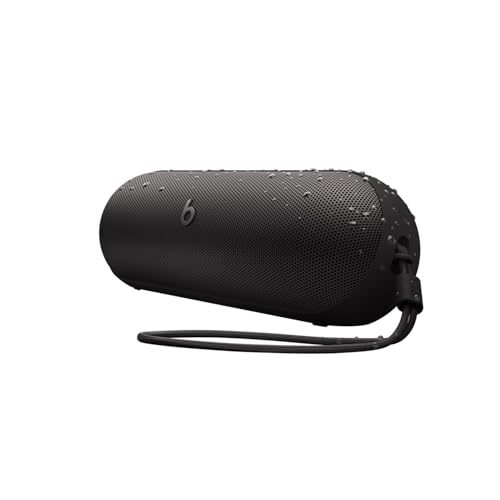 Beats Pill Altifalante Bluetooth sem fios e carregador portátil via USB-C, até 24 horas de autonomia, à prova de água IP67, compatível com Apple e Android, microfone integrado, preto mate