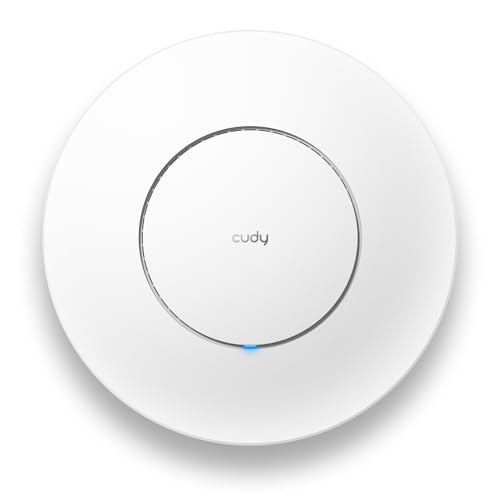 Cudy BE11000 Ponto de acesso sem fios Wi-Fi 7 de três bandas, 1 porta SFP de 10 GB, entrada PoE de 2,5 G, controlo de aplicação Cudy e malha, alimentação PoE/DC, AP11000
