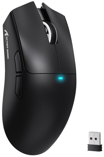 ATTACK SHARK X11SE Rato sem fios para jogos, 63 g super leve, com sensor PixArt PAW3311, 22000DPI, trimodo Bluetooth/2,4 GHz/com cabo, 1000 Hz, bateria de 300 mAh, para PC/Mac (preto) )