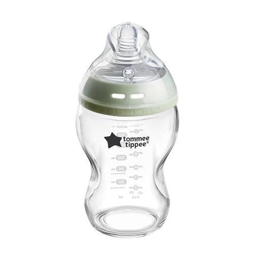 Tommee Tippee Biberões, biberão anticólicas Natural Start, 250 ml, com tetina anatómica para aderência natural, válvula anticólica, embalagem de 1