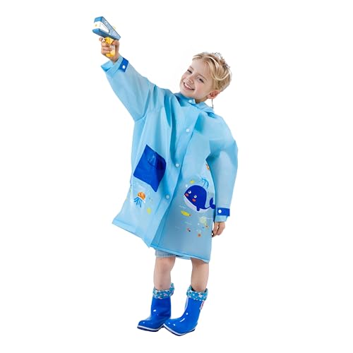 amo nenes Capa de chuva leve para crianças, impermeável, poncho de chuva reutilizável com capa para mochila de desenhos animados, desportivo, unissexo, 1-12 anos, S M L XL
