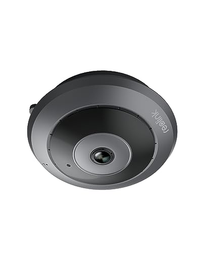 Reolink FE-W Fisheye Câmara de vigilância WiFi interior, 2 K+ 6 MP 360 ° Panorama, WiFi 2,4 / 5 GHz, detecção inteligente pessoas, áudio bidirecional, visão pontual, ranhura para cartão microSD