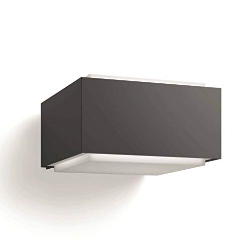 Philips myGarden Hedgehog Aplique exterior, resistente às intempéries, em alumínio, cor antracite, IP44, 18,2 x 16 x 9,1 cm