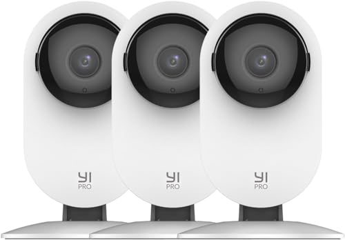 YI Pro 2K Câmara de vigilância para bebé, câmara Wi-Fi interior de 2,4 GHz, câmara de vigilância de animais de estimação, visão noturna, detector de movimento, notificações push, compatível com Alexa,