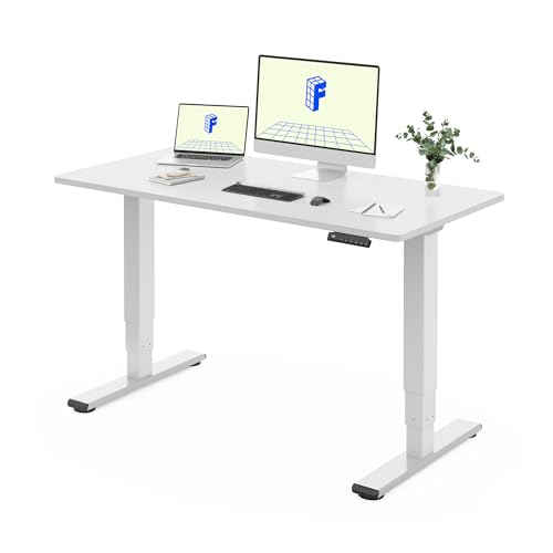 FLEXISPOT EC5 Lite Escritório Elevável Elétrico 180 × 80 cm, com 2 motores e 3 estágios mesa elevável em altura com 4 funções de memória Standing Desk, 25 mm de espessura da mesa, 60 - 125 cm