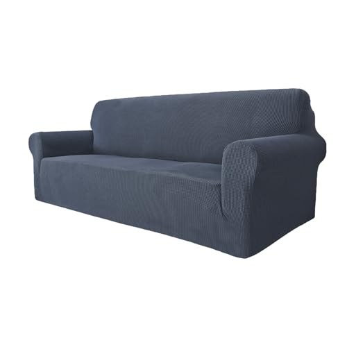 GRIFEMA GH1003-1, Capa para sofá ajustável em 3 lugares, capas elásticas para sofá com apoios de braços, protege o sofá de manchas infantis e pelos de animais de estimação, lavável