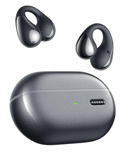 SoundPEATS PearlClip Pro Auriculares Bluetooth, auriculares com clipe aberto com controlador de íman duplo de 12 mm, som 3D em modo de filme, EQ dinâmico, IPX5, bateria de 24 horas, carregamento