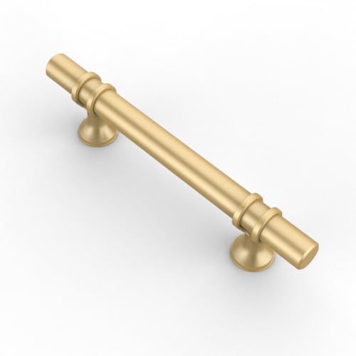 Coinkoly 10 peças puxadores cozinha 96 mm puxadores armários dourados puxador porta puxadores gavetas de aço inoxidável argolas puxadores para móveis puxador porta de correr