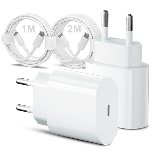 2-Pack carregador iPhone carregamento rápido, 2 m iPhone cabo e 20 W USB C tomada, carregador iPhone com cabo iPhone carregamento rápido para iPhone 14/14 Plus/ 14 Pro/ 14 Pro Max/ 13/12/11/ X, Pad