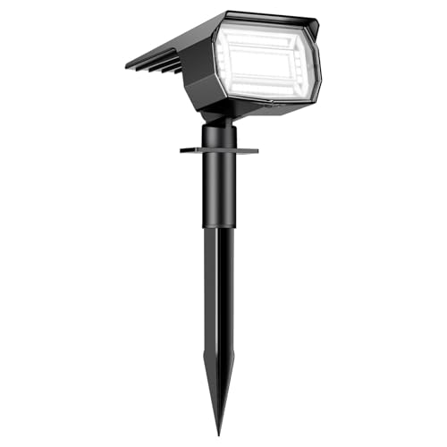 btfarm 72 LED Luzes solares LED para exterior e jardim, holofotes LED exteriores solares poderosos, impermeável, IP65, candeeiro de luz solar exterior, iluminação para chão exterior, branco frio